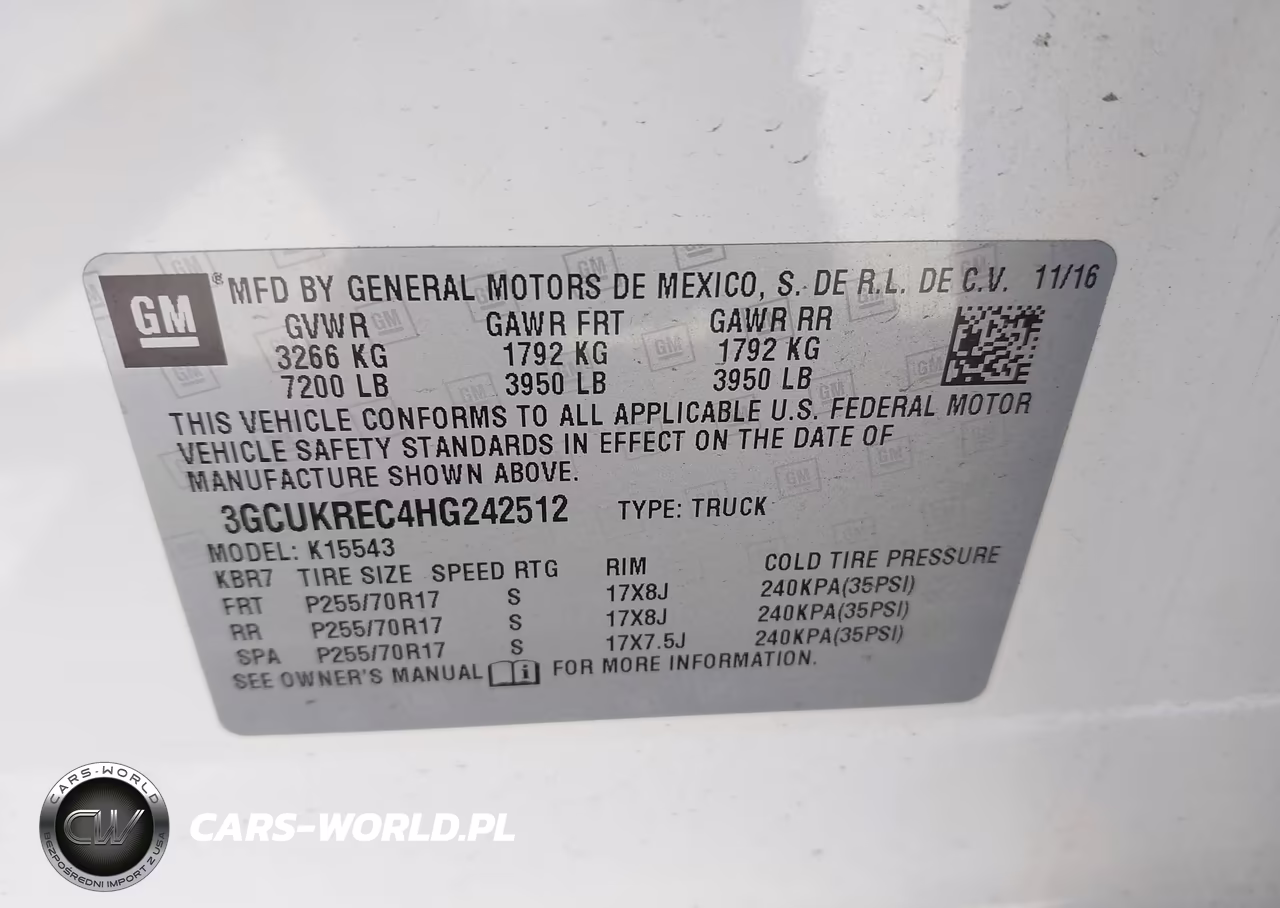 2017 Chevrolet Silverado 1500 Lt VIN:3GCUKREC4HG242512 - 9