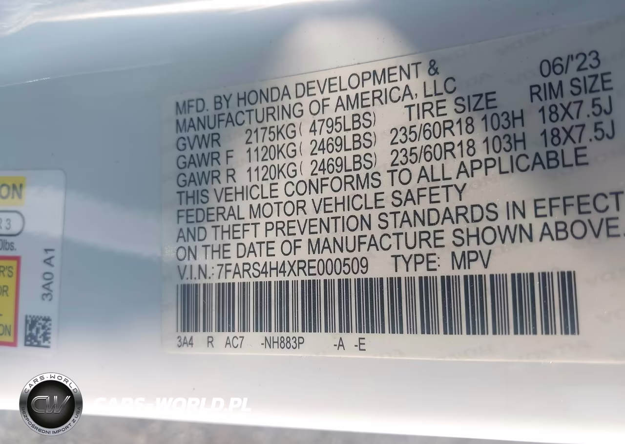2024 Honda Cr-V Ex Awd VIN:7FARS4H4XRE000509 - 9