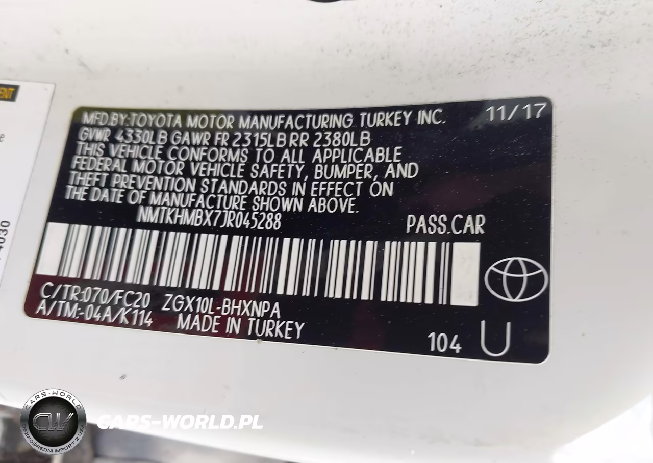 2018 Toyota C-Hr Xle VIN:NMTKHMBX7JR045288 - 9