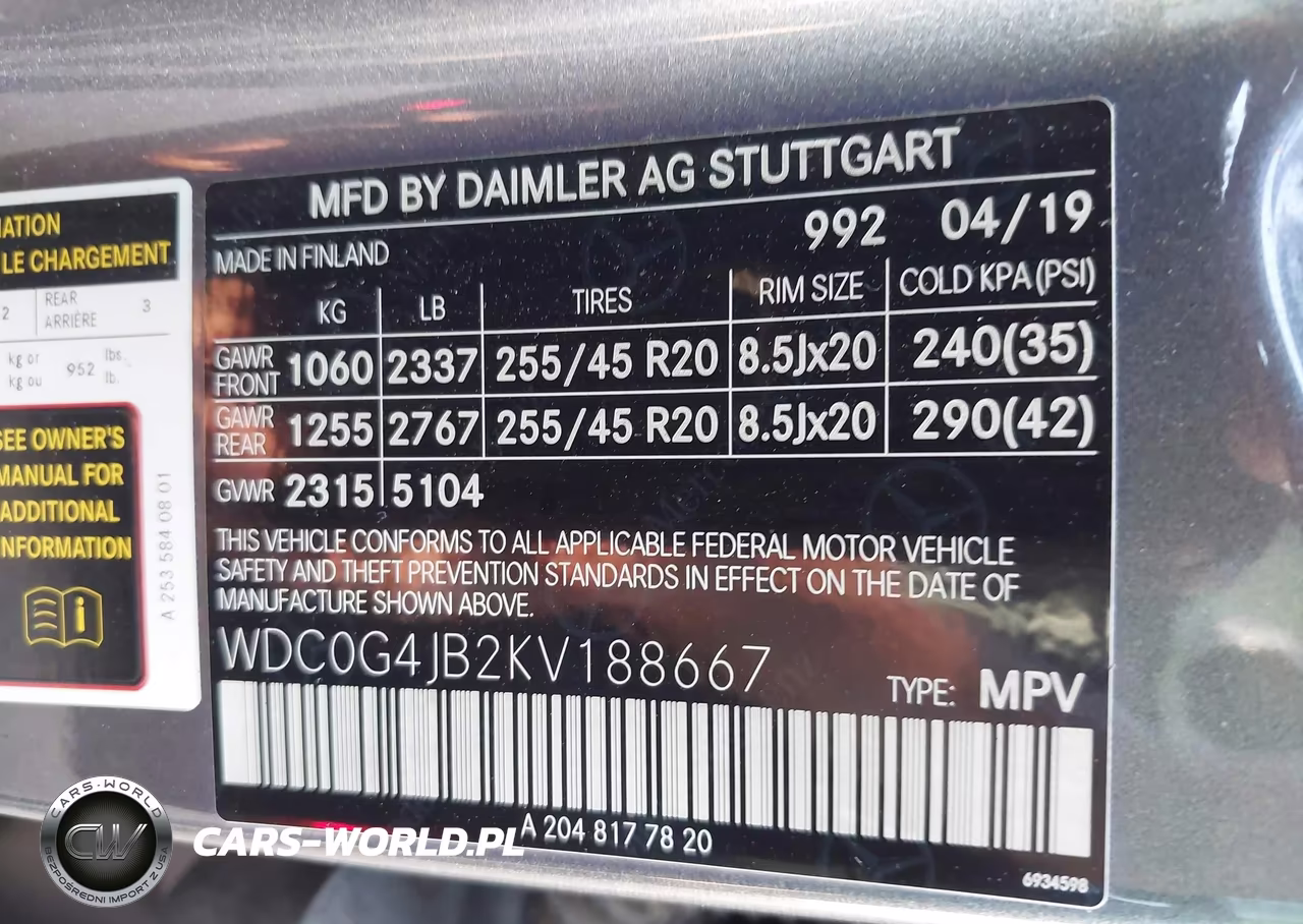 2019 Mercedes-Benz Glc 300 VIN:WDC0G4JB2KV188667 - 9