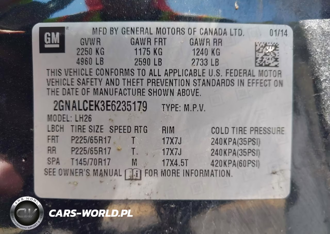 2014 Chevrolet Equinox 2Lt VIN:2GNALCEK3E6235179 - 9