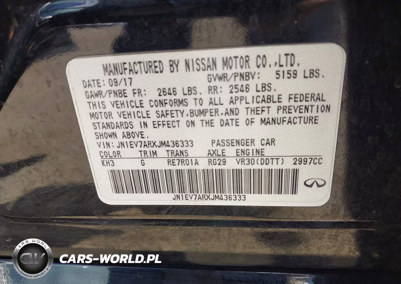 2018 Infiniti Q50 3.0T Sport VIN:JN1EV7ARXJM436333 - 9