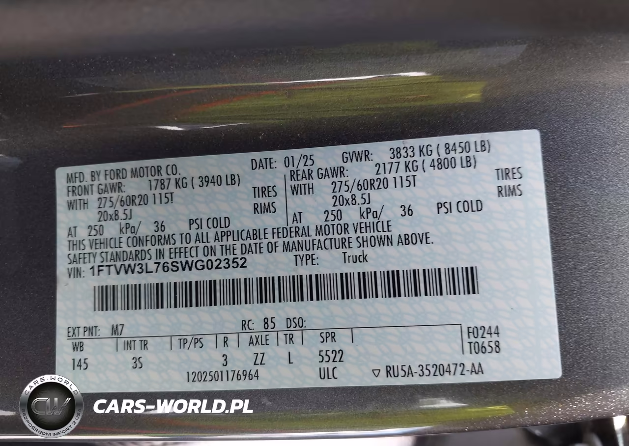 2025 Ford F-150 Lightning Flash VIN:1FTVW3L76SWG02352 - 9
