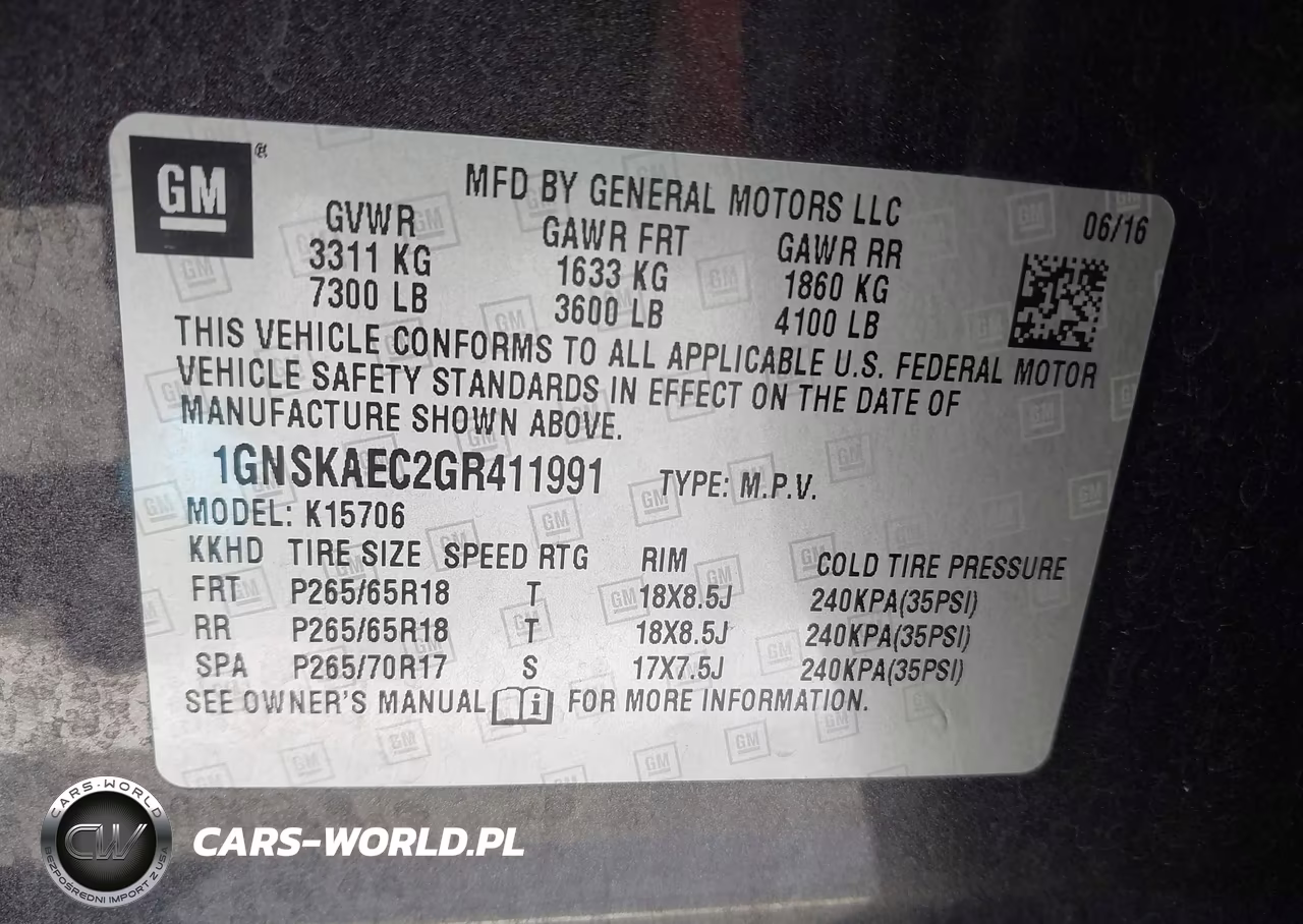 2016 Chevrolet Tahoe Ls VIN:1GNSKAEC2GR411991 - 9