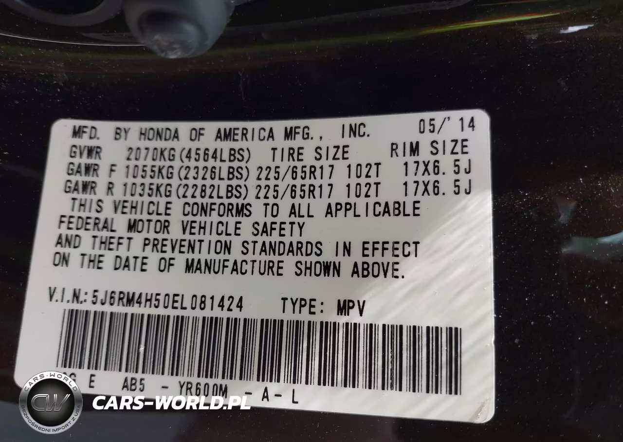 2014 Honda Cr-V Ex VIN:5J6RM4H50EL081424 - 9