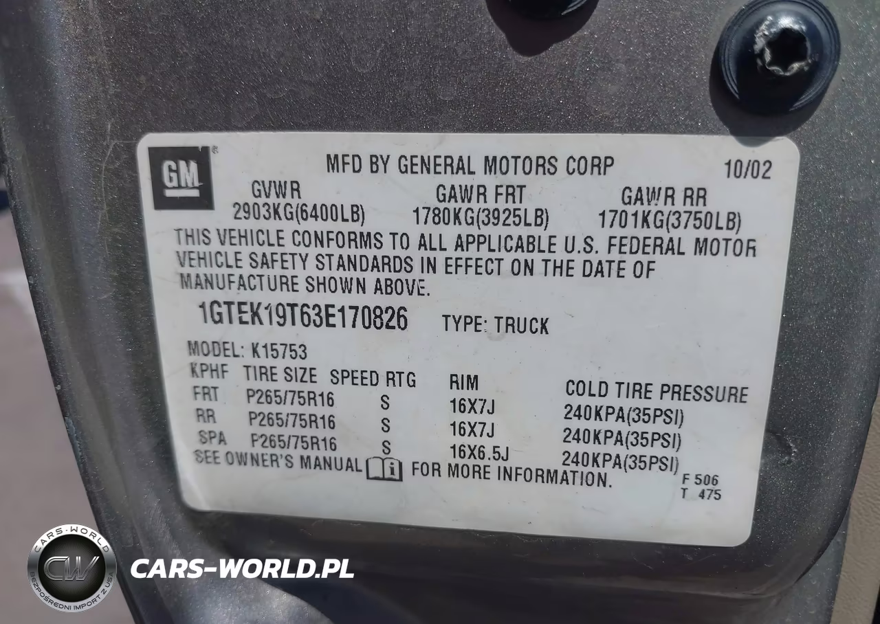 2003 GMC Sierra 1500 Sle VIN:1GTEK19T63E170826 - 9