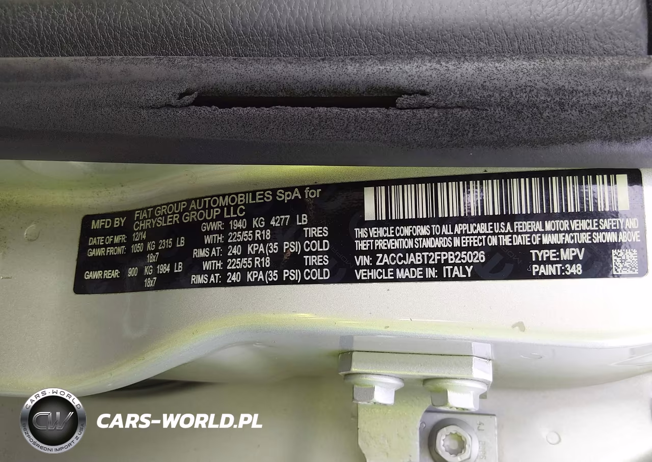2015 Jeep Renegade Latitude VIN:ZACCJABT2FPB25026 - 9