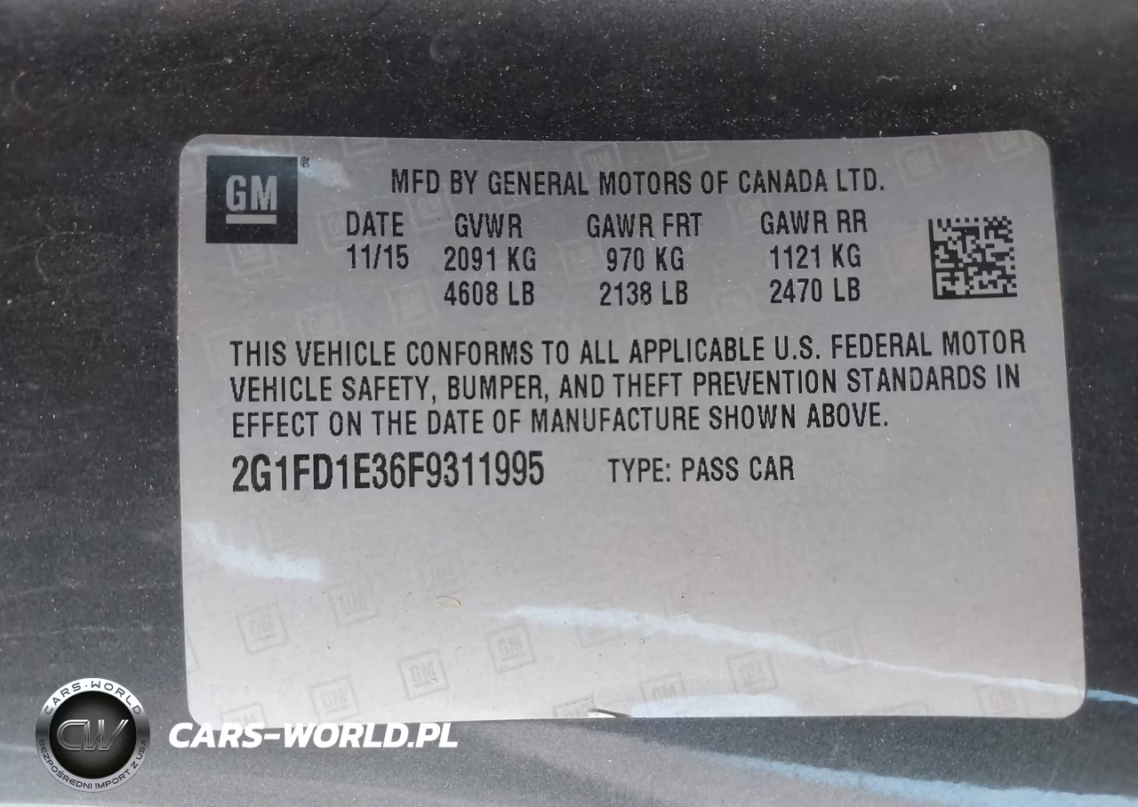 2015 Chevrolet Camaro 1Lt VIN:2G1FD1E36F9311995 - 9
