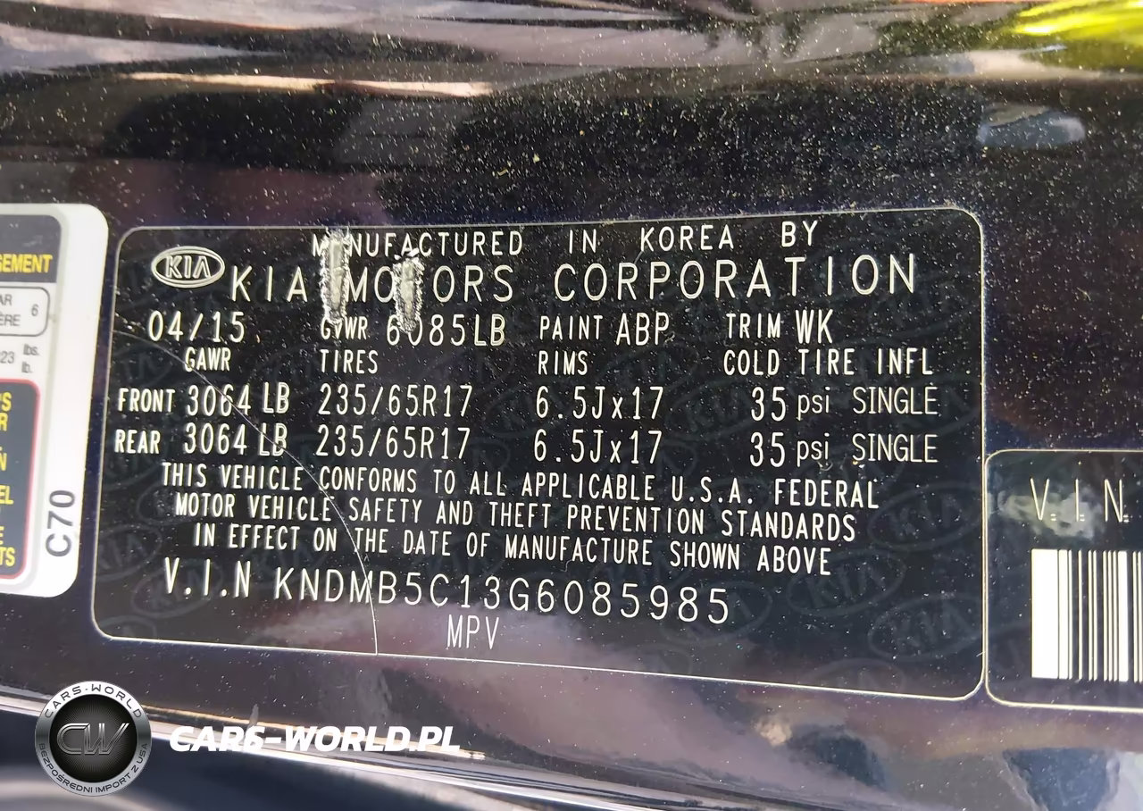 2016 Kia Sedona Lx VIN:KNDMB5C13G6085985 - 9