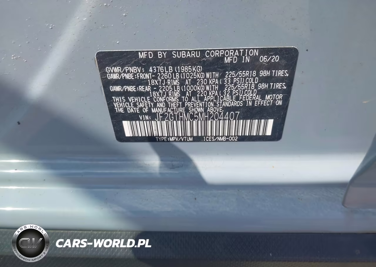 2021 Subaru Crosstrek Limited VIN:JF2GTHMC5MH204407 - 9