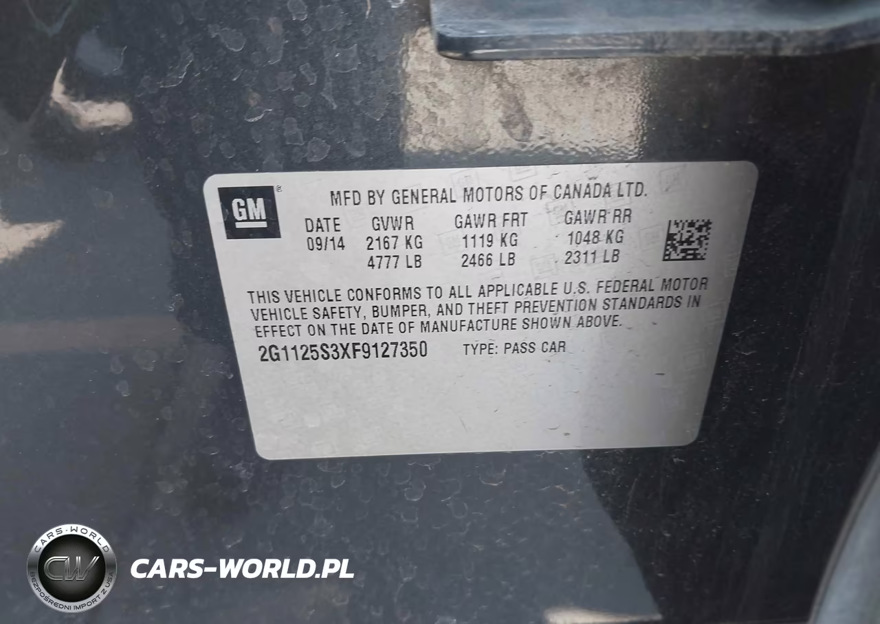 2015 Chevrolet Impala 2Lt VIN:2G1125S3XF9127350 - 9