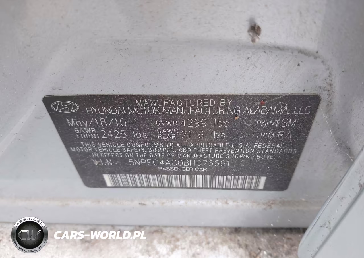 2011 Hyundai Sonata Limited VIN:5NPEC4AC0BH076661 - 9
