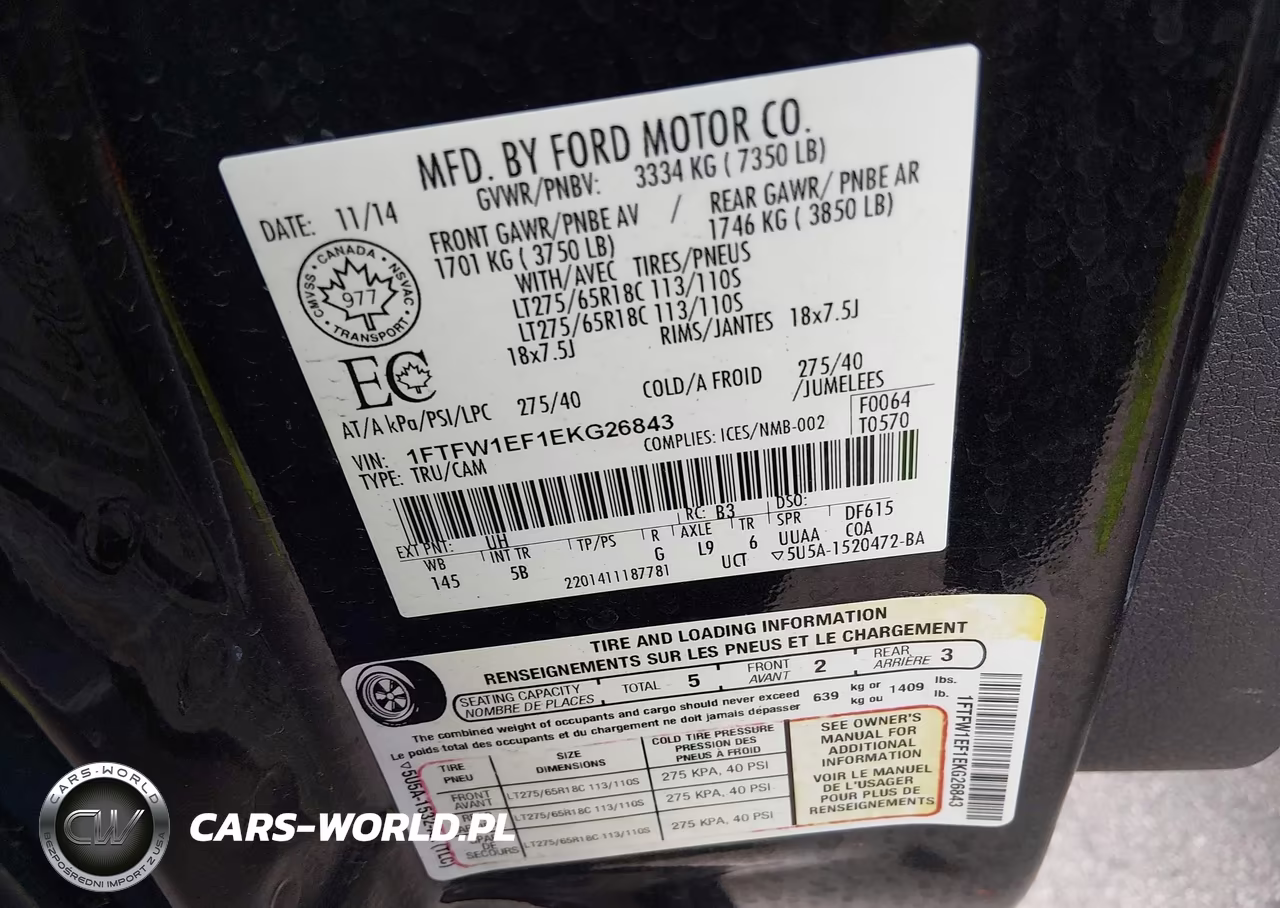 2014 Ford F-150 Fx4 VIN:1FTFW1EF1EKG26843 - 9