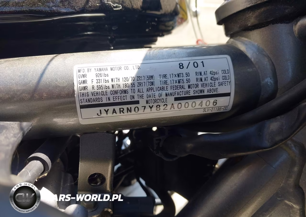 2002 Yamaha Fzs10 VIN:JYARN07Y82A000406 - 10