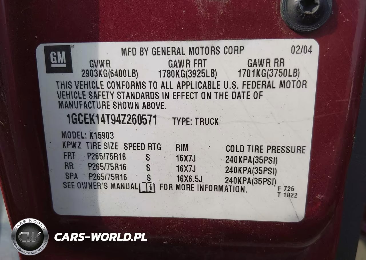 2004 Chevrolet Silverado 1500 Z71 VIN:1GCEK14T94Z260571 - 9