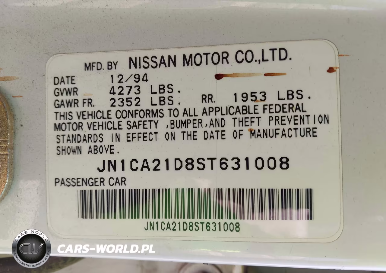 1995 Nissan Maxima Gle-Gxe-Se VIN:JN1CA21D8ST631008 - 9