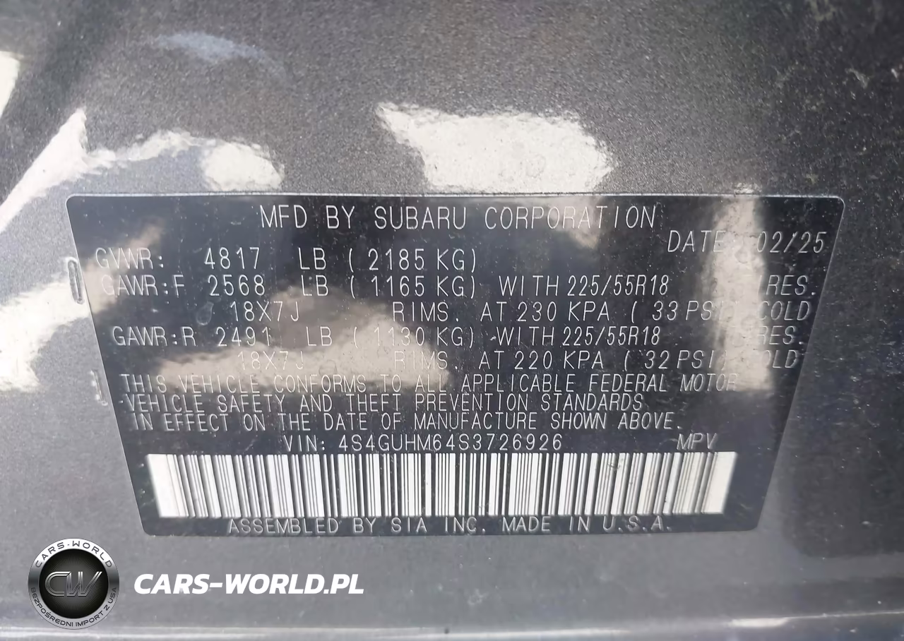 2025 Subaru Crosstrek Limited VIN:4S4GUHM64S3726926 - 9