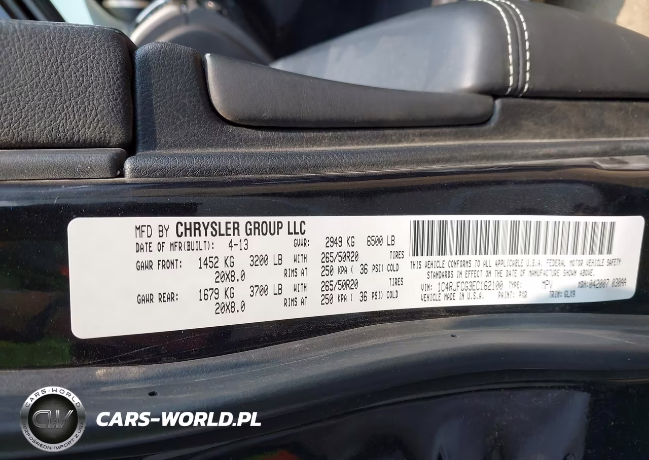 2014 Jeep Grand Cherokee Overland VIN:1C4RJFCG3EC162100 - 9
