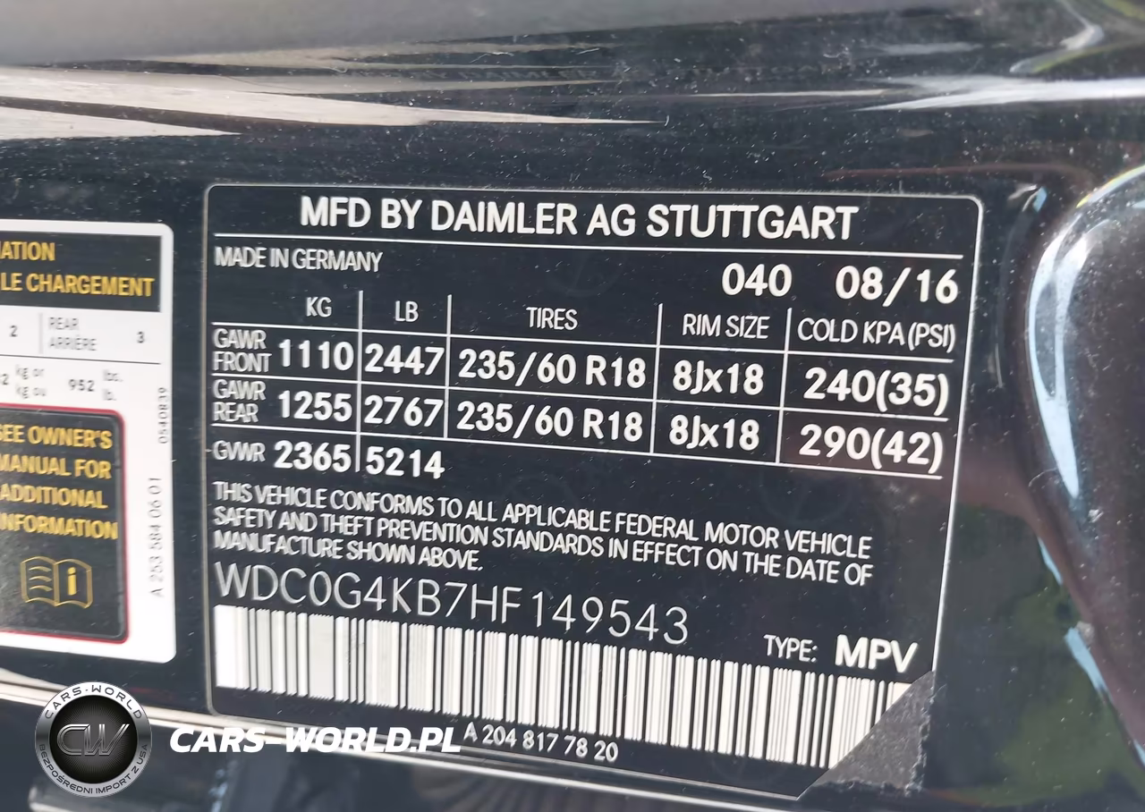 2017 Mercedes-Benz Glc 300 4Matic VIN:WDC0G4KB7HF149543 - 9