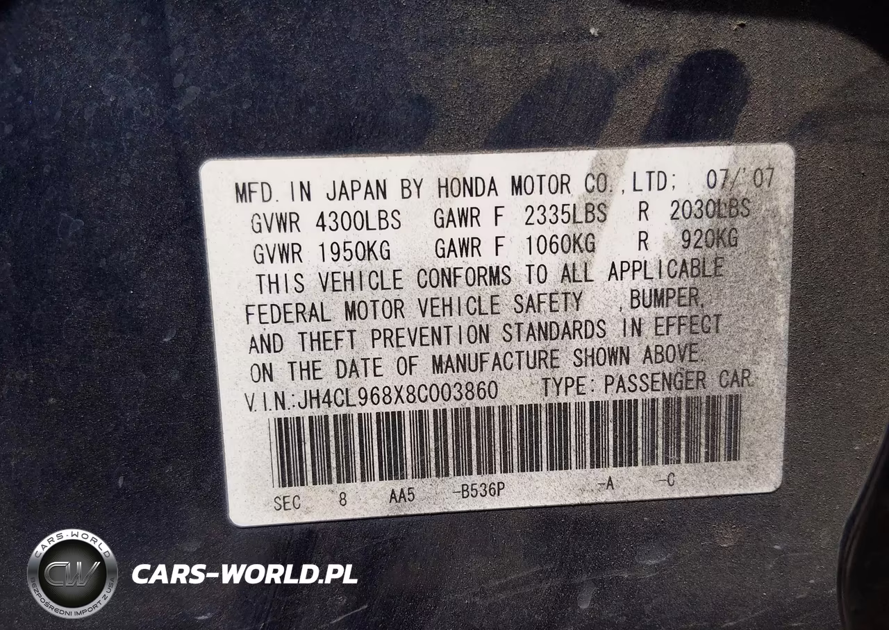 2008 Acura Tsx VIN:JH4CL968X8C003860 - 9