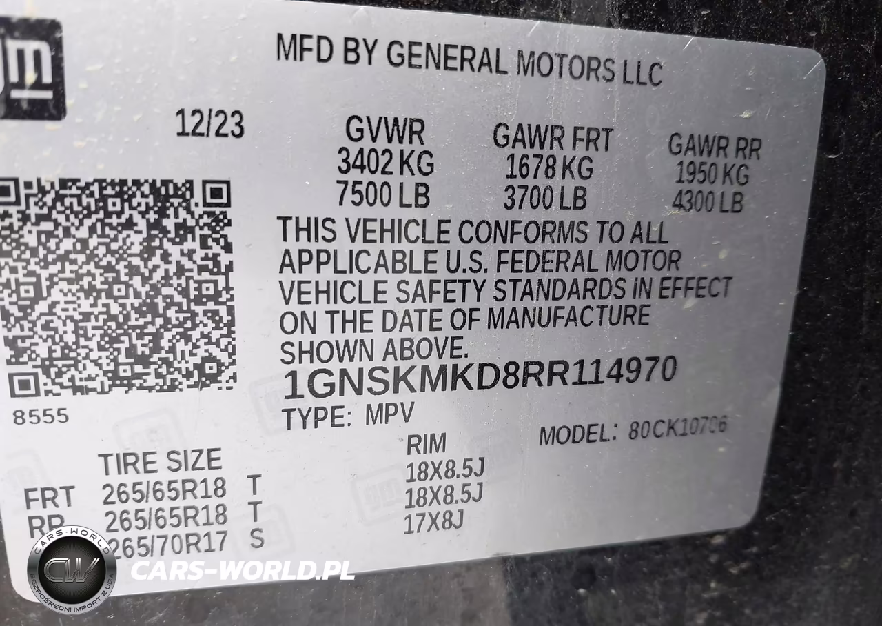 2024 Chevrolet Tahoe 4Wd Ls VIN:1GNSKMKD8RR114970 - 9