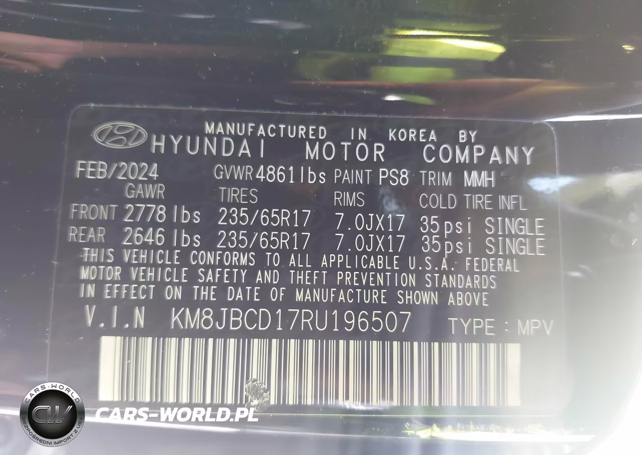 2024 Hyundai Tucson Hybrid Blue VIN:KM8JBCD17RU196507 - 9