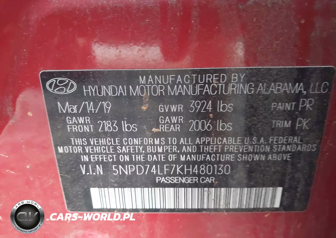 2019 Hyundai Elantra Se VIN:5NPD74LF7KH480130 - 9