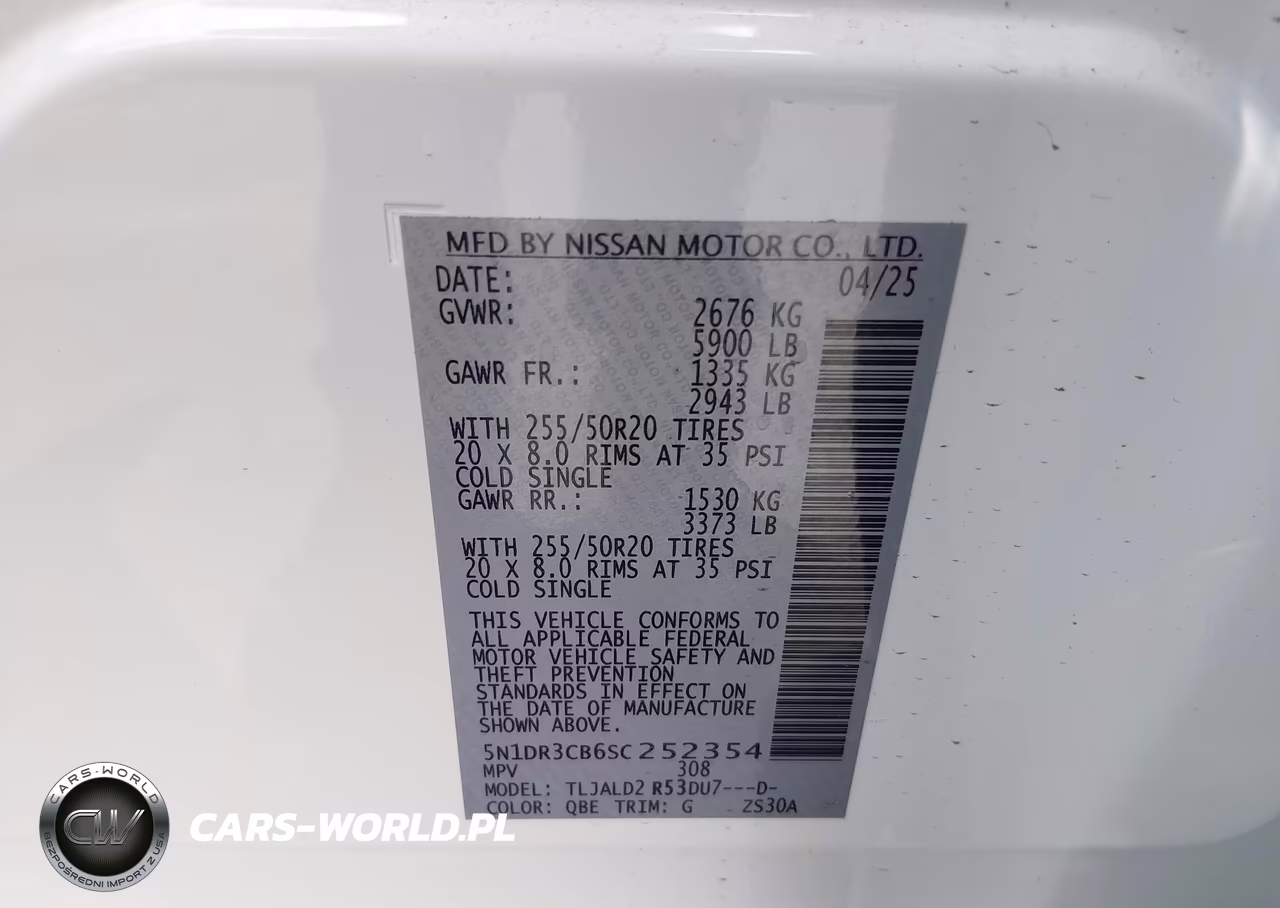 2025 Nissan Pathfinder Sl Fwd VIN:5N1DR3CB6SC252354 - 9