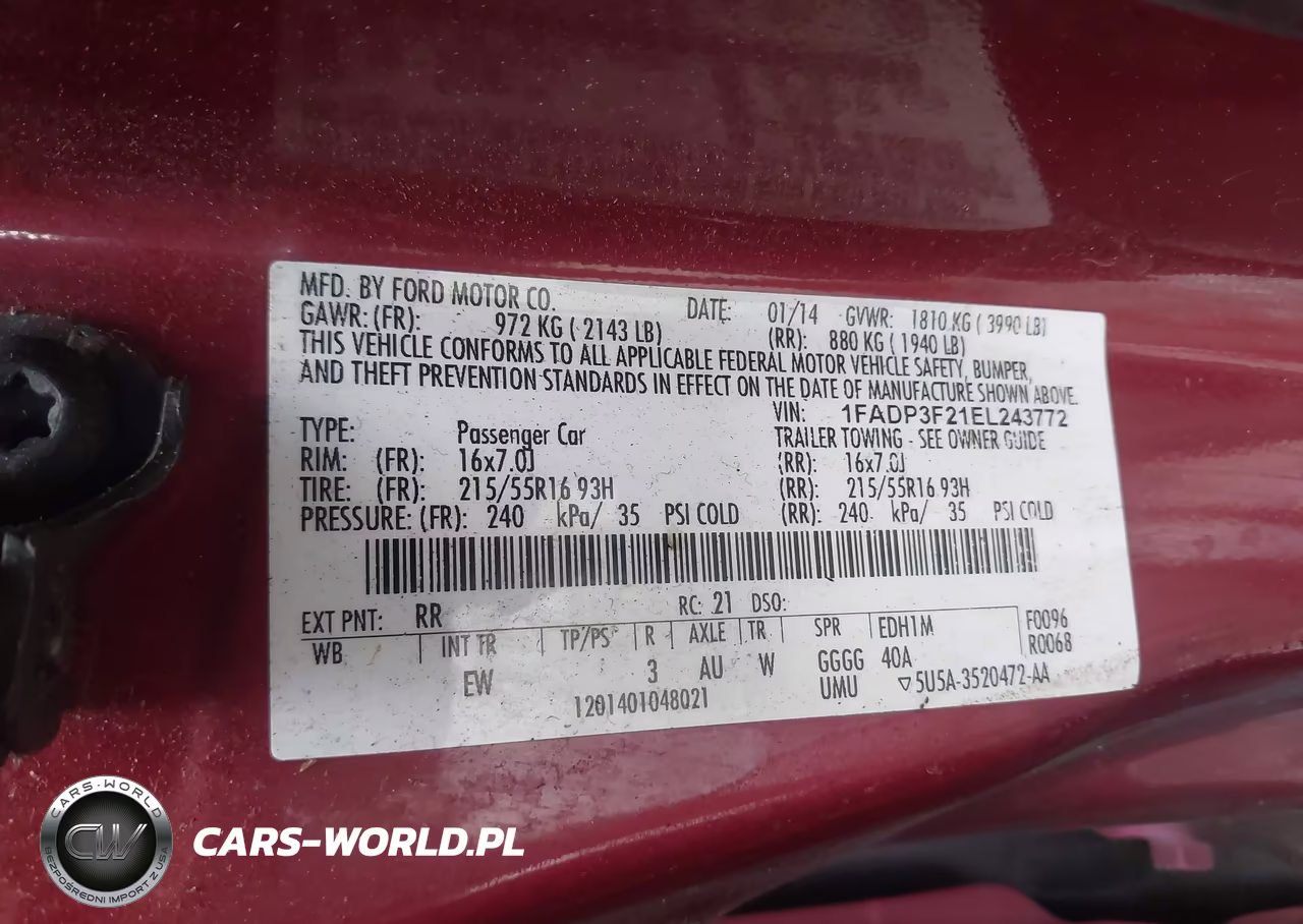 2014 Ford Focus Se VIN:1FADP3F21EL243772 - 9