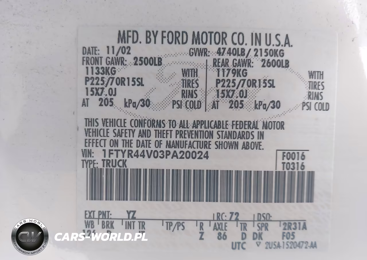 2003 Ford Ranger Edge-Tremor-Xlt VIN:1FTYR44V03PA20024 - 9