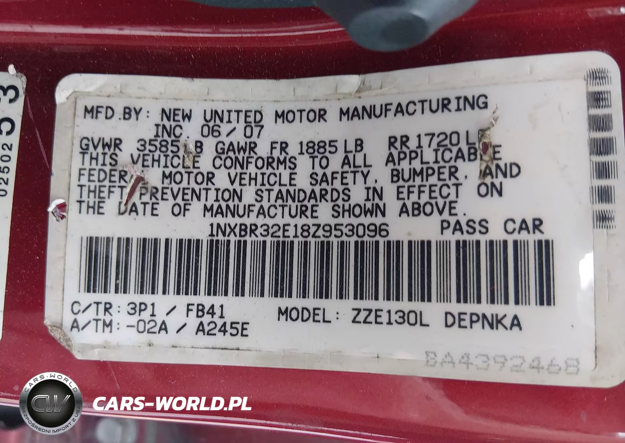 2008 Toyota Corolla Le VIN:1NXBR32E18Z953096 - 9