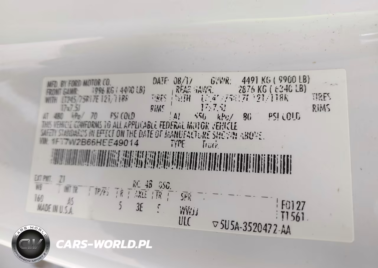 2017 Ford F250 Super Duty VIN:1FT7W2B66HEE49014 - 9