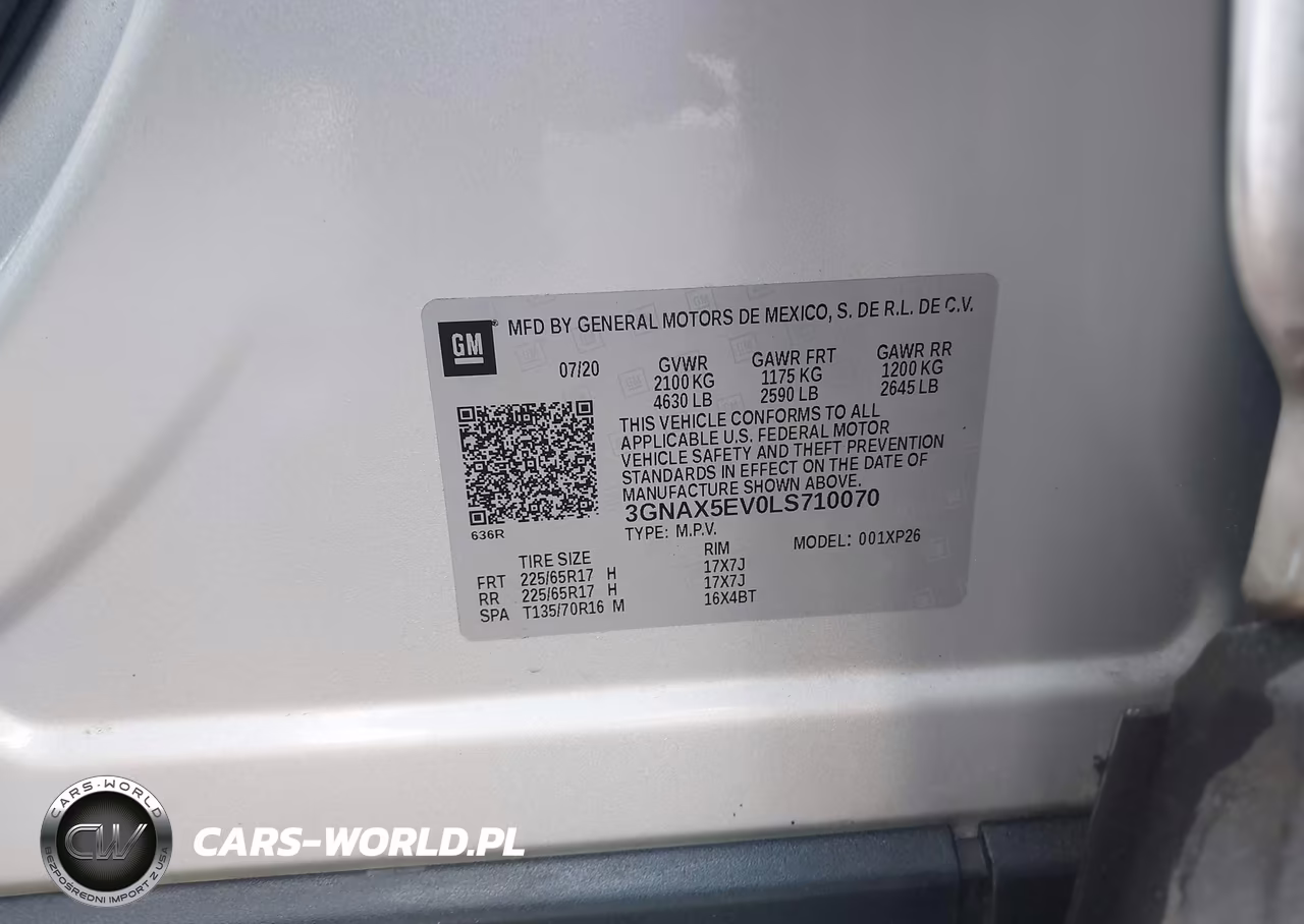 2020 Chevrolet Equinox Awd 1Fl VIN:3GNAX5EV0LS710070 - 9