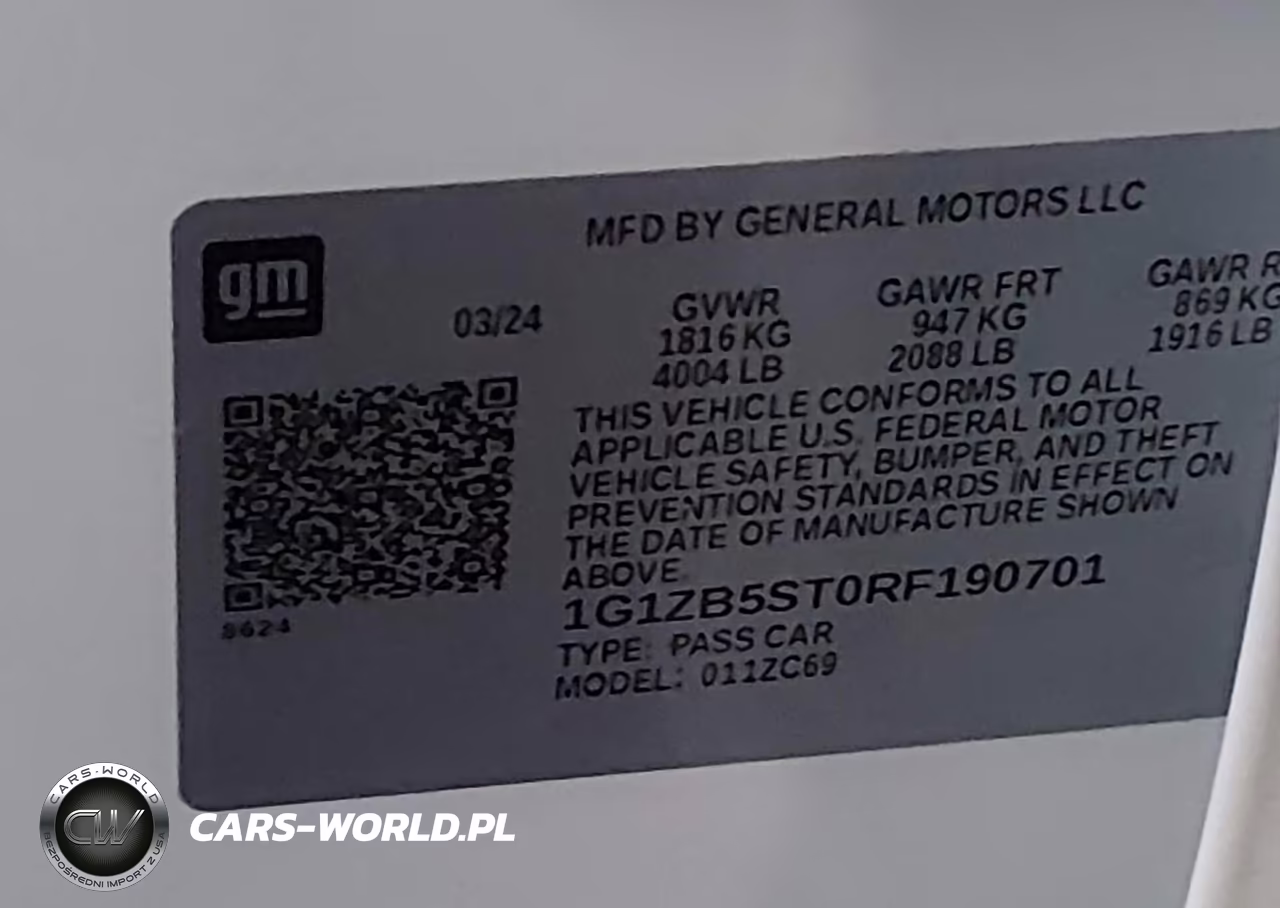 2024 Chevrolet Malibu Fwd Ls VIN:1G1ZB5ST0RF190701 - 9