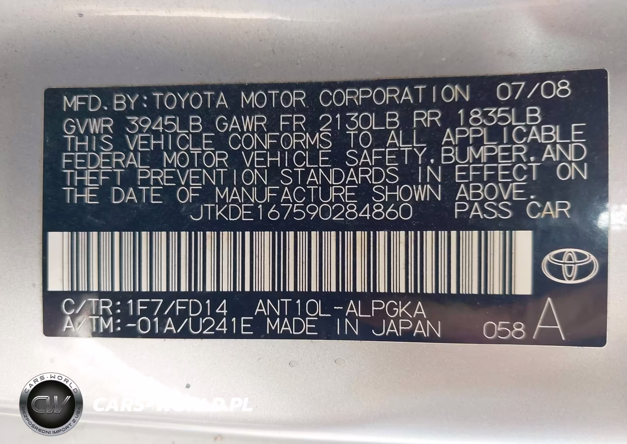 2009 Scion Tc VIN:JTKDE167590284860 - 9