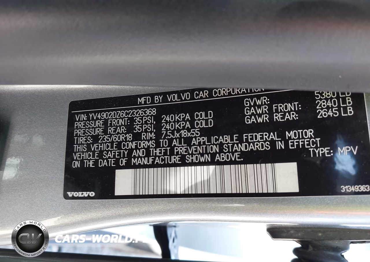 2012 Volvo Xc60 T6-T6 Platinum-T6 Premier Plus-T6 R-Design-T6 R-Design Platinum-T6 R-Design Premier Plus VIN:YV4902DZ6C2326368 - 9