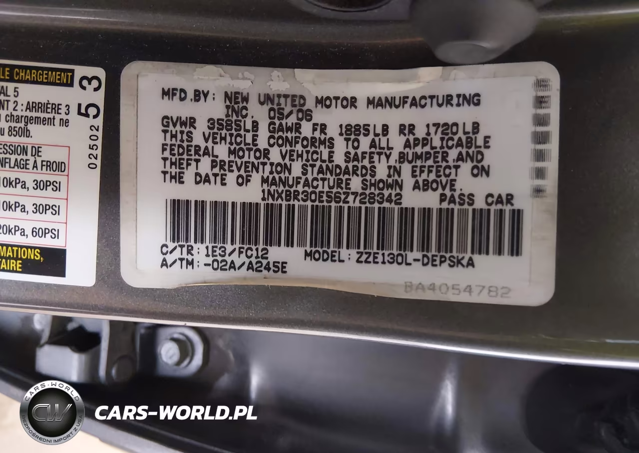 2006 Toyota Corolla S VIN:1NXBR30E56Z728342 - 9