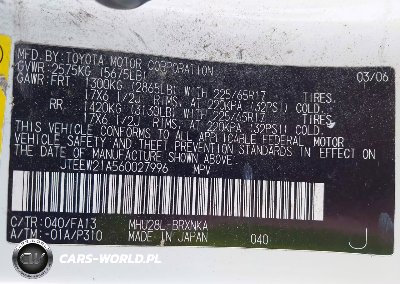 2006 Toyota Highlander Hybrid V6 VIN:JTEEW21A560027996 - 9