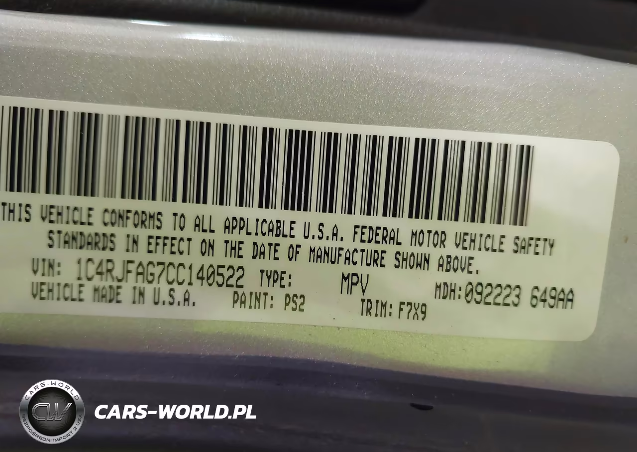 2012 Jeep Grand Cherokee Laredo VIN:1C4RJFAG7CC140522 - 9
