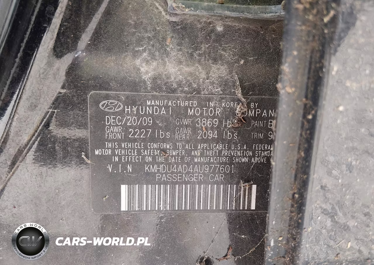 2010 Hyundai Elantra Gls VIN:KMHDU4AD4AU977601 - 9