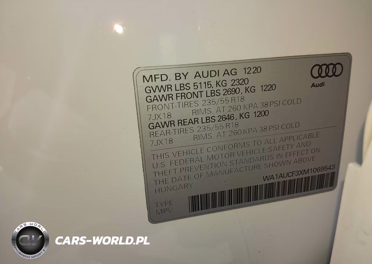 2021 Audi Q3 Premium 40 Tfsi Quattro Tiptronic VIN:WA1AUCF3XM1069543 - 9