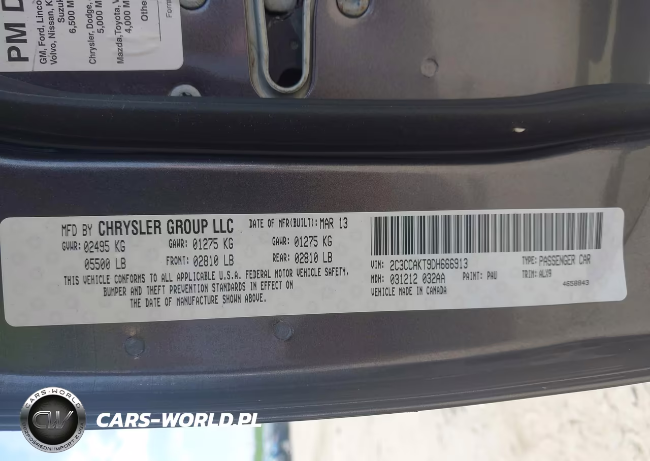 2013 Chrysler 300C Awd VIN:2C3CCAKT9DH666913 - 9