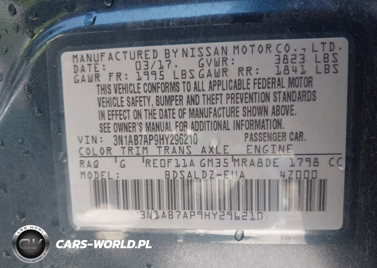 2017 Nissan Sentra Sv VIN:3N1AB7AP9HY296210 - 9
