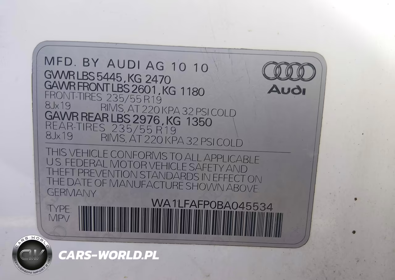 2011 Audi Q5 2.0T Premium VIN:WA1LFAFP0BA045534 - 9