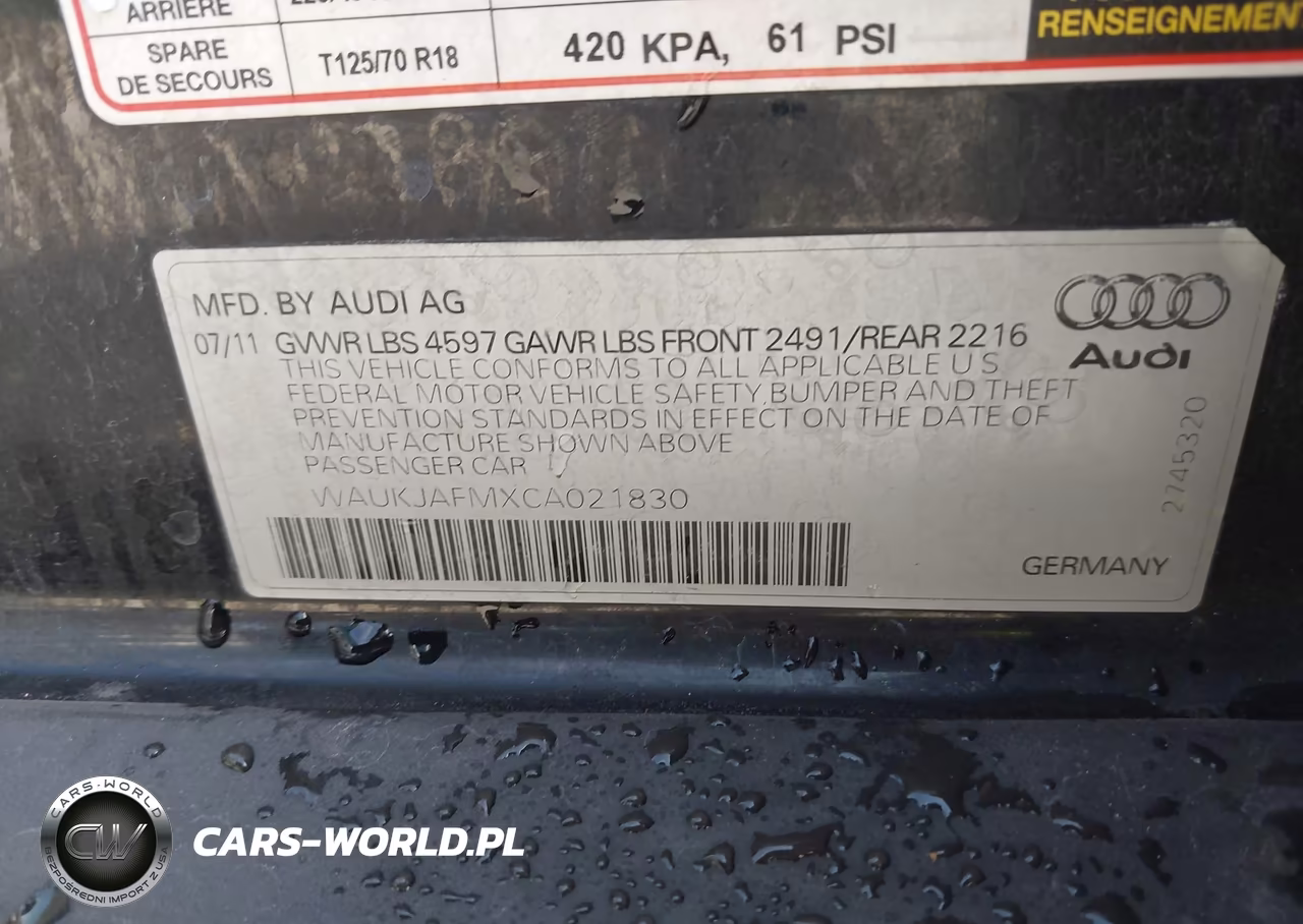 2012 Audi A3 2.0 Tdi Premium VIN:WAUKJAFMXCA021830 - 9