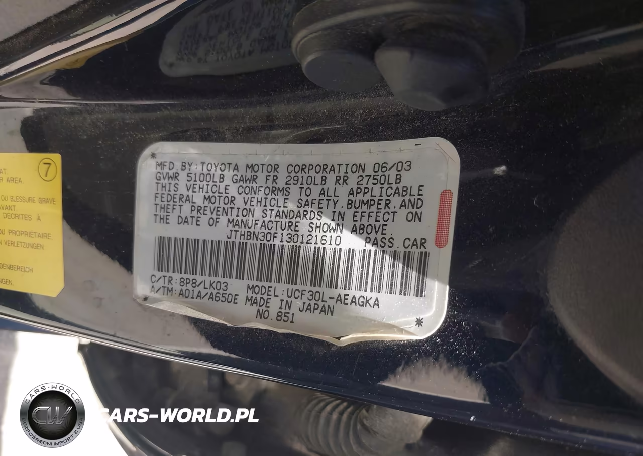 2003 Lexus Ls 430 VIN:JTHBN30F130121610 - 9