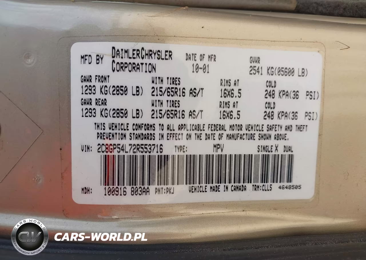 2002 Chrysler Town & Country Lxi VIN:2C8GP54L72R553716 - 9