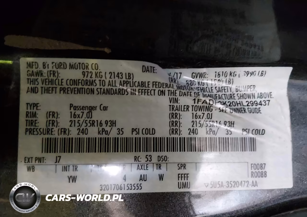 2017 Ford Focus Se VIN:1FADP3K20HL299437 - 9