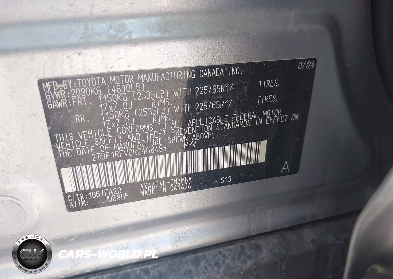 2024 Toyota Rav4 Xle VIN:2T3P1RFV0RC468484 - 9