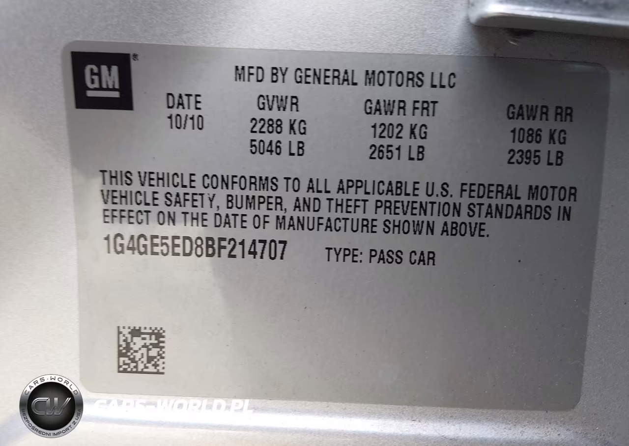 2011 Buick Lacrosse Cxs VIN:1G4GE5ED8BF214707 - 9